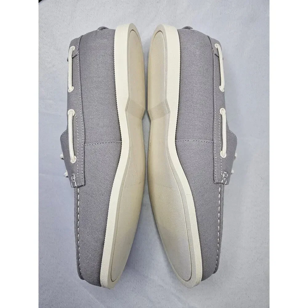 Club Room Men's Elliot‎ Lace-Up Boat Shoes Loafers Grey Size 8M